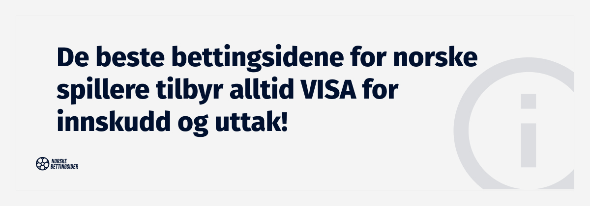 beste VISA bettingsider for norge