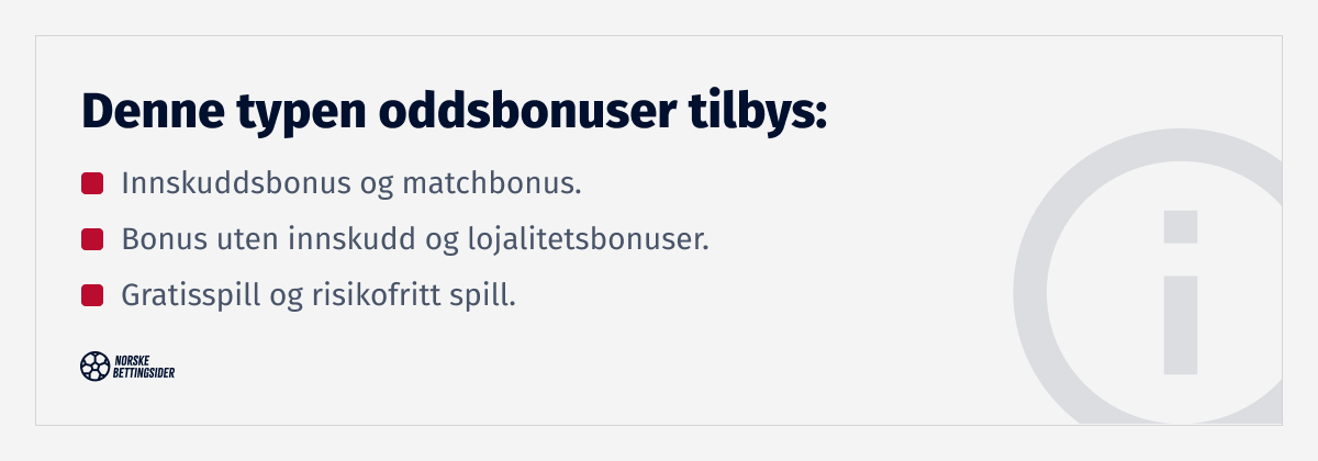 Ulike typer bettingbonuser