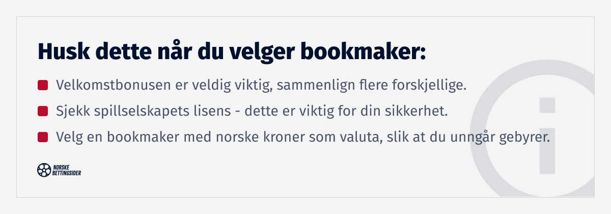 velg bookmakere